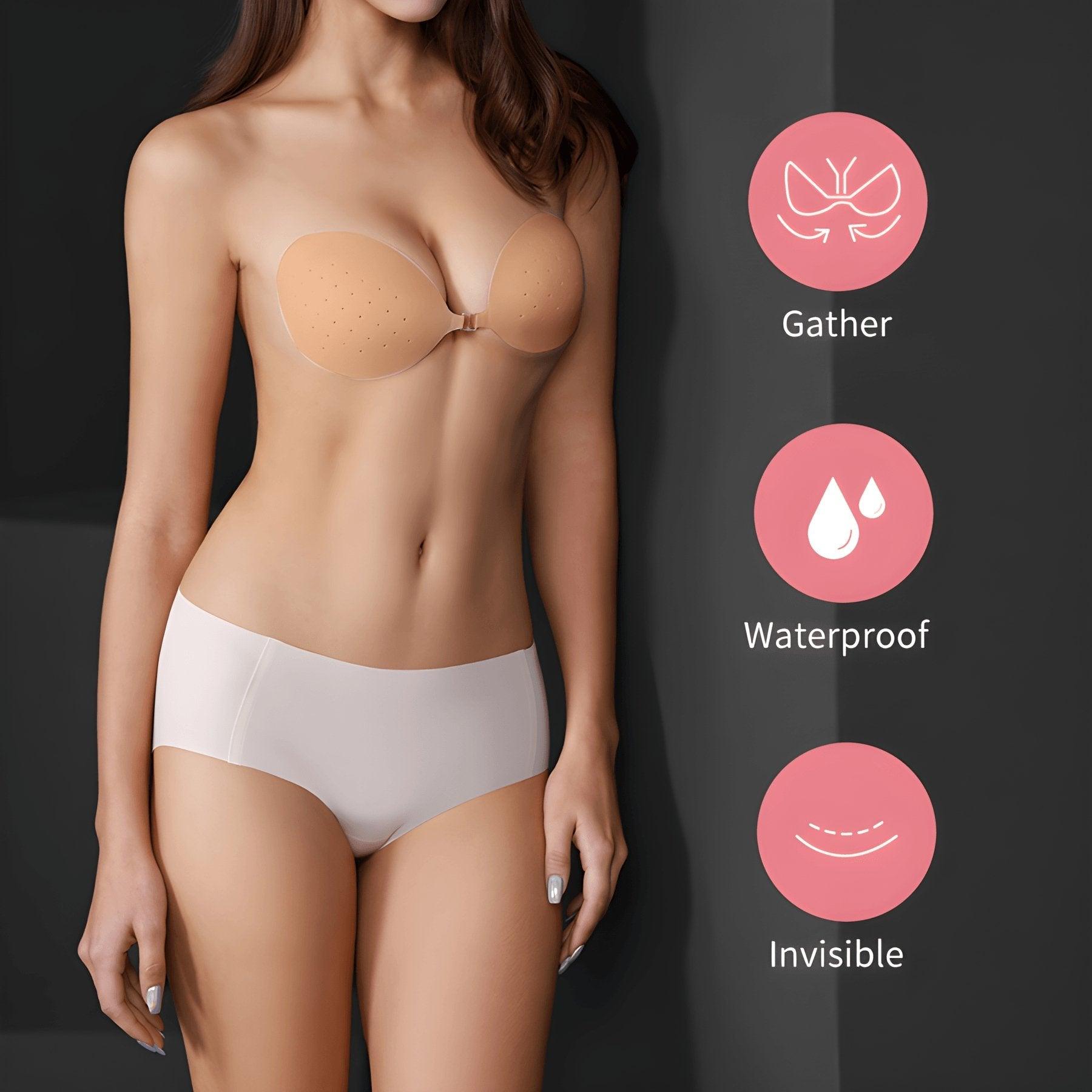 adhesive push up support bra silicone