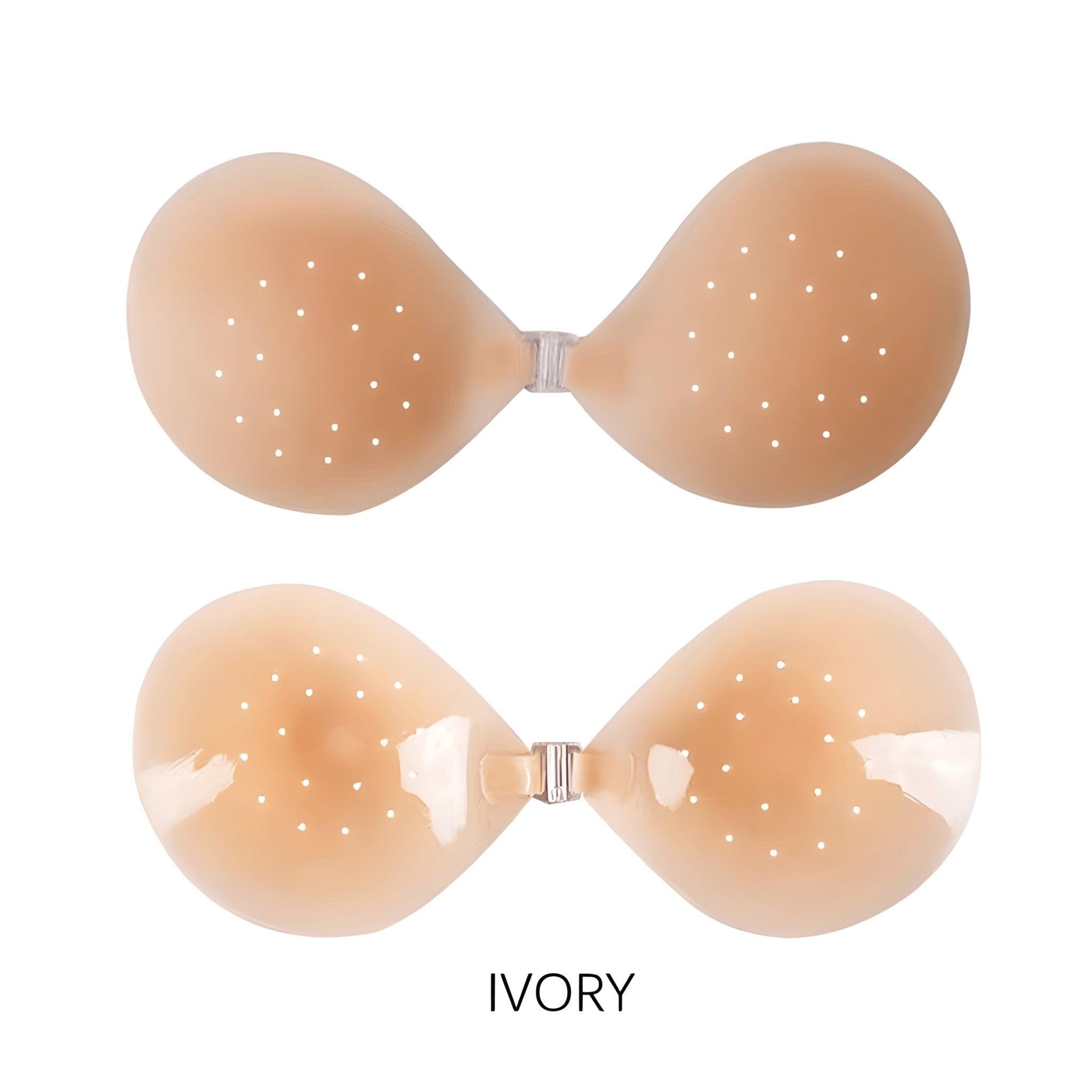 IVORY adhesive silicone bra Backless and Strapless Silicone Push up Bra Ultra Thin