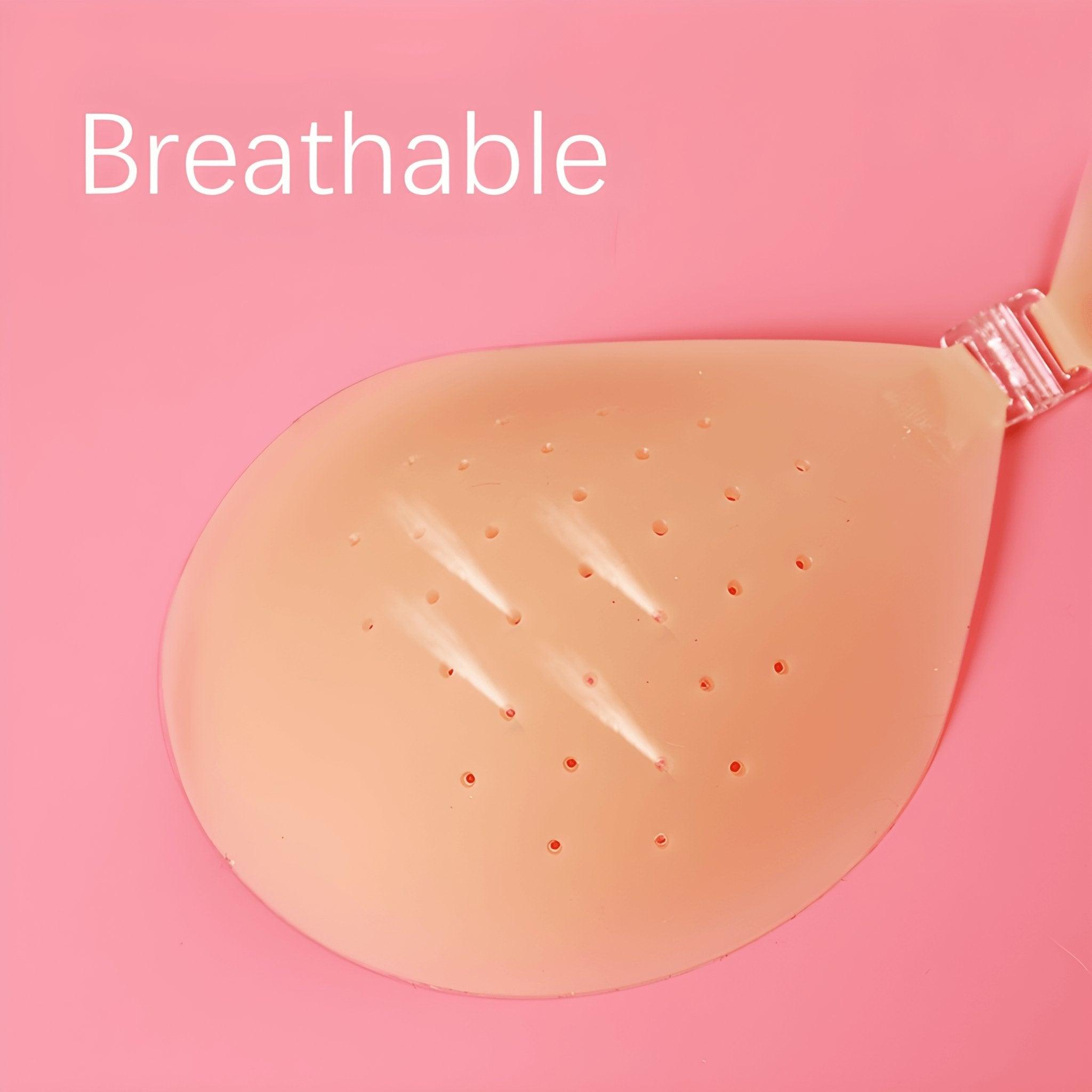 breathable silicone bra for support and push up effect