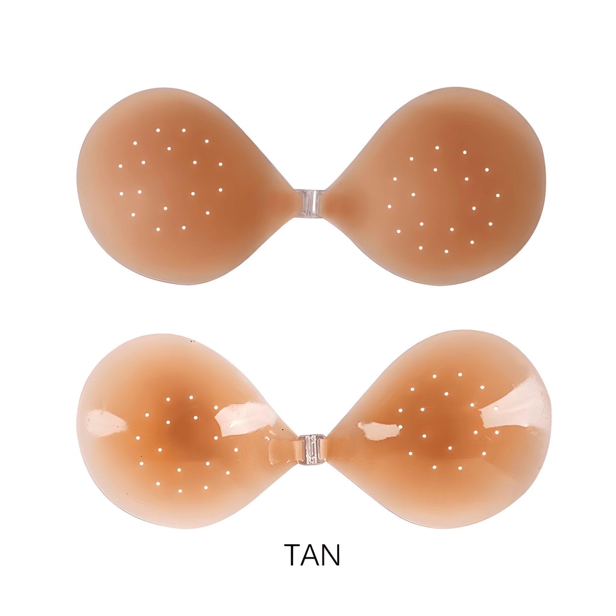 TAN adhesive silicone bra Backless and Strapless Silicone Push up Bra