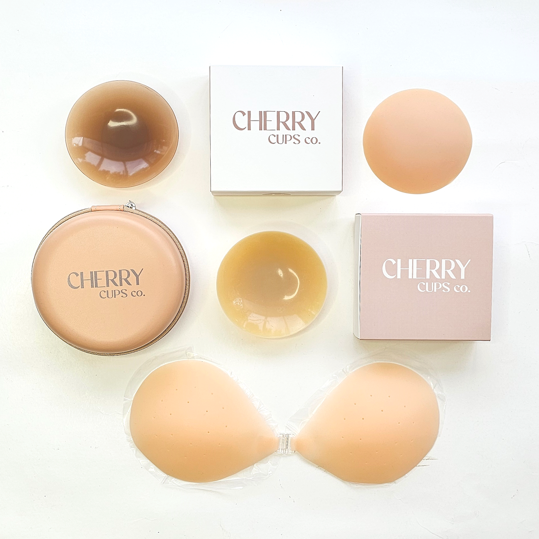 Cherry CUP 10cm + PATCH + BRA + Travel Pouch