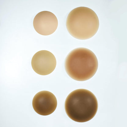 Nipple Cover Size Comparison 10cm and 13cm in 3 Shades